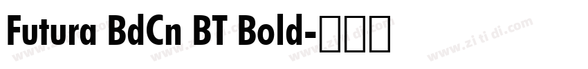 Futura BdCn BT Bold字体转换